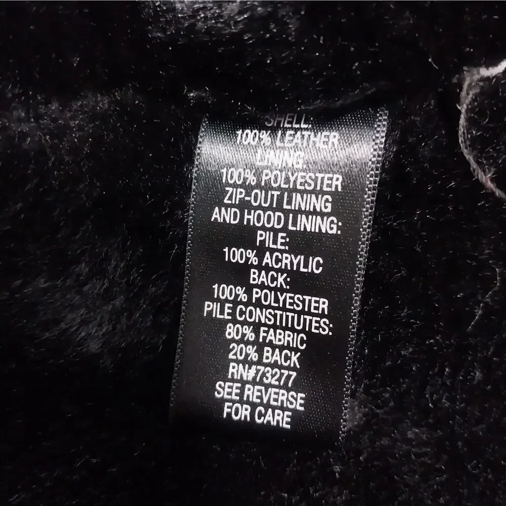 CROFT & BARROW! LUXE BLACK GENUINE LEATHER THERMAL LINED COAT, JACKET! SZ M